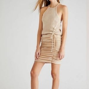 Free People Beige Mini Dress